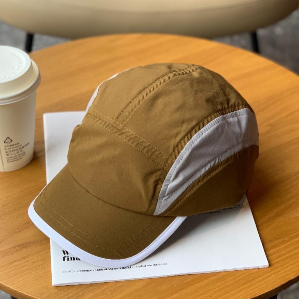 5 Panel Short Brim Waterproof Quick Dry Cap - Vintage Mesh Plain Outdoor Hat, for Men Women Running Camping