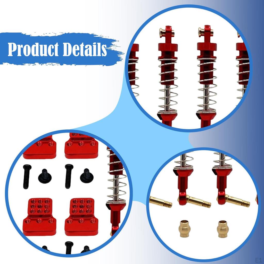1/16 RC Car Shock Absorbers Spare Parts Aluminum with Mount Vehicle