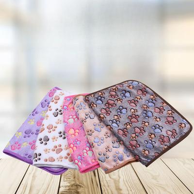 Autumn and Winter Warm Printed Pet Blanket Cartoon Dog Blanket Kennel Cat Nest Mat