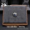 Cercei Stud Trendy Cruce Cupru Alb Argint Thai 925 cu Diamante Colorate pentru Bărbați și Femei
