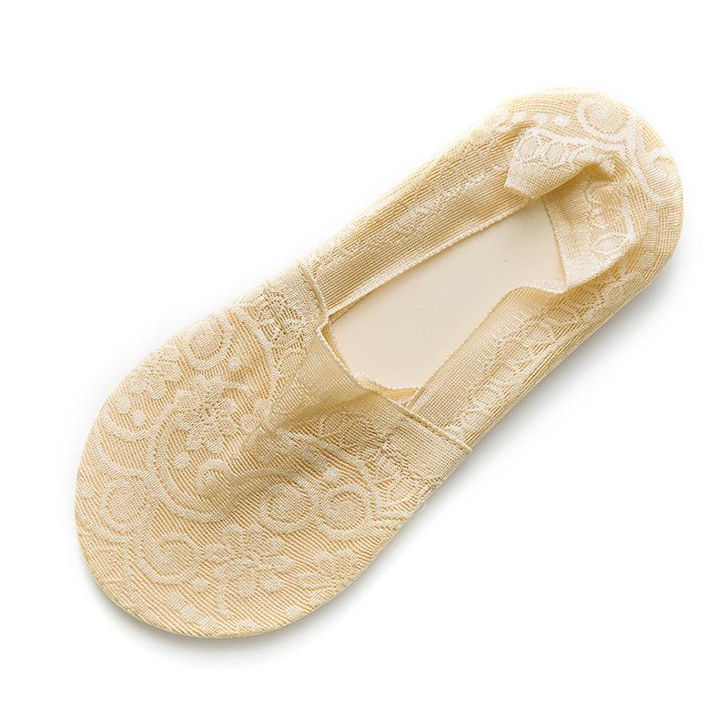 Mote Kvinner Jenter Sommer Sokker Stil Blonde Blomst Kort Sokk Antiskli Usynlig ankel