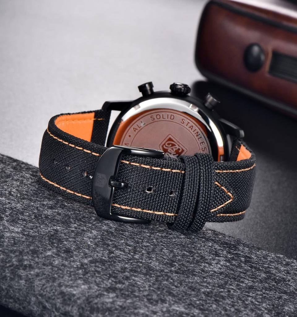 BENYAR New Sports Men Quartz Wristwatch Luxury Leather Military Watches 5 Bar Waterproof Fashion Watch For Men Reloj Hombre