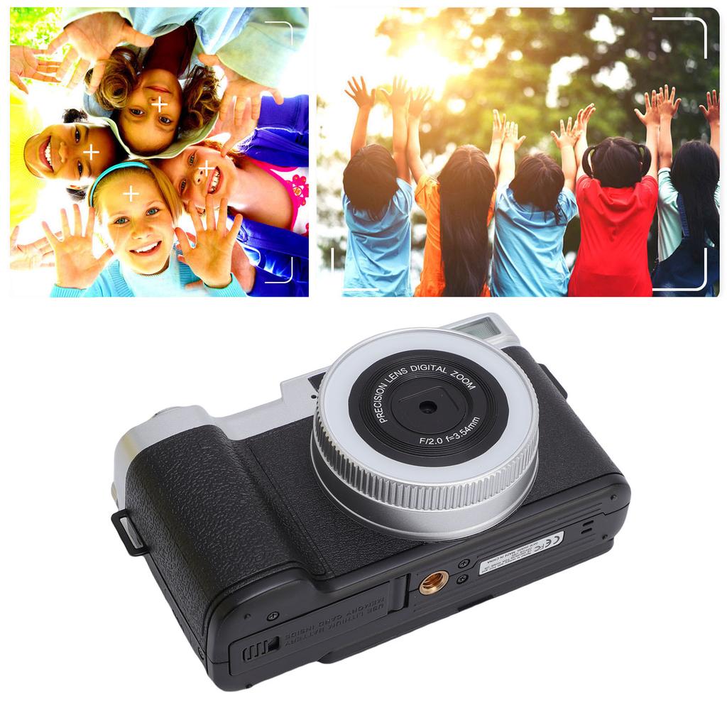 4K Digital Camera Autofocus 64MP Vlog Camera with 2.8 Inch 180 Degree   Screen Travel Camara for Photography