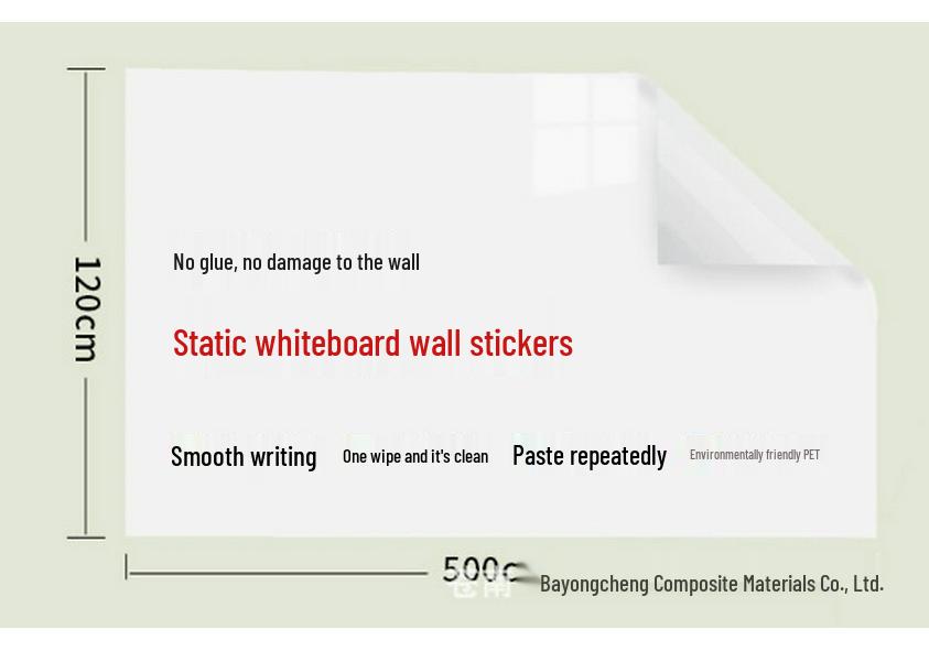 Removable Static Whiteboard Sticker: No Wall Damage, Easy Graffiti/Writing/Wiping, Anti-Stain for Kids' Rooms