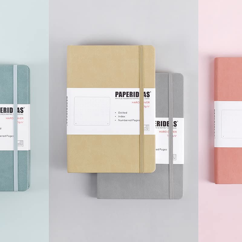 PAPERIDEAS A5 Hardcover Fog Notebook, (Grid, Blue)