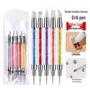 Multifunctional Double-Ended Nail Art Silicone Pen for Beading, Gluing, Carving, Rhinestone Pressing, and Embossing