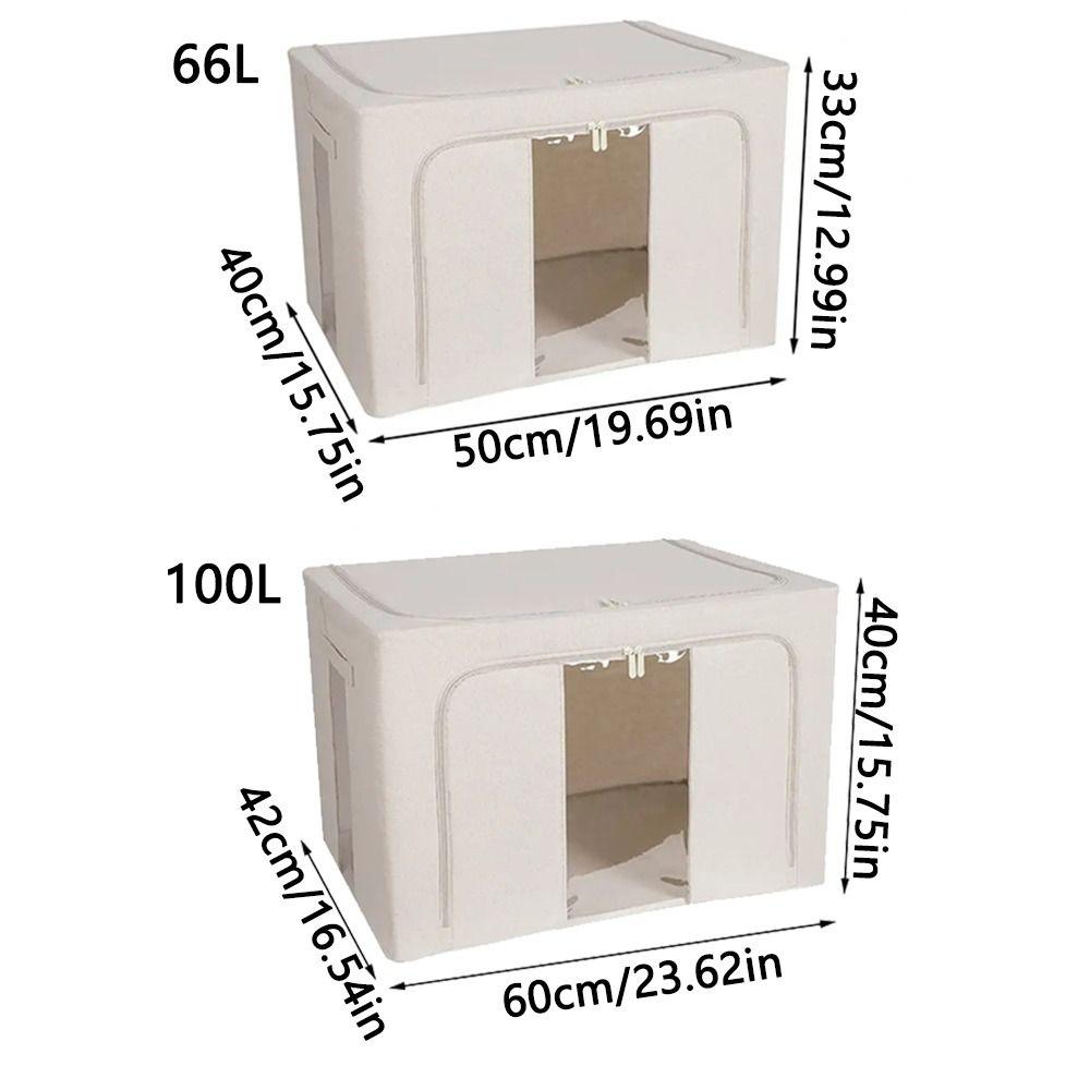 Large Capacity Closet Clothing Organizer Stackable Toy Storage Bins Fabric Storage Box  Wardrobe