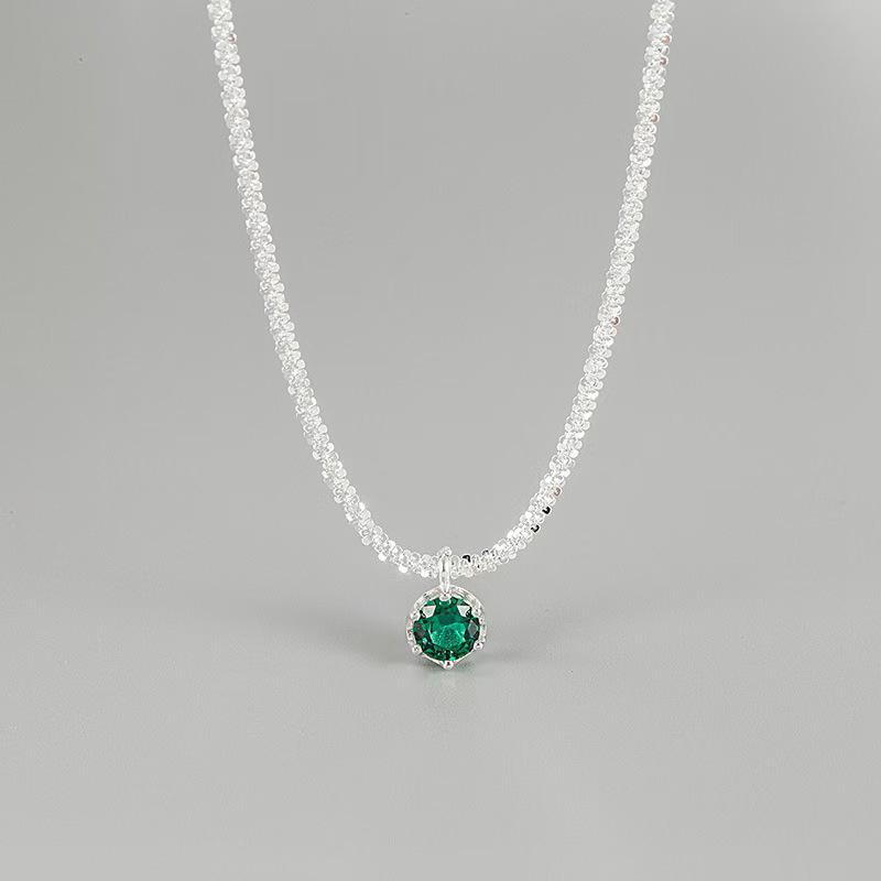 S925 Sterling Silver Moissanite Star Necklace - Luxurious, Niche Design with Shimmering Cauliflower Pattern