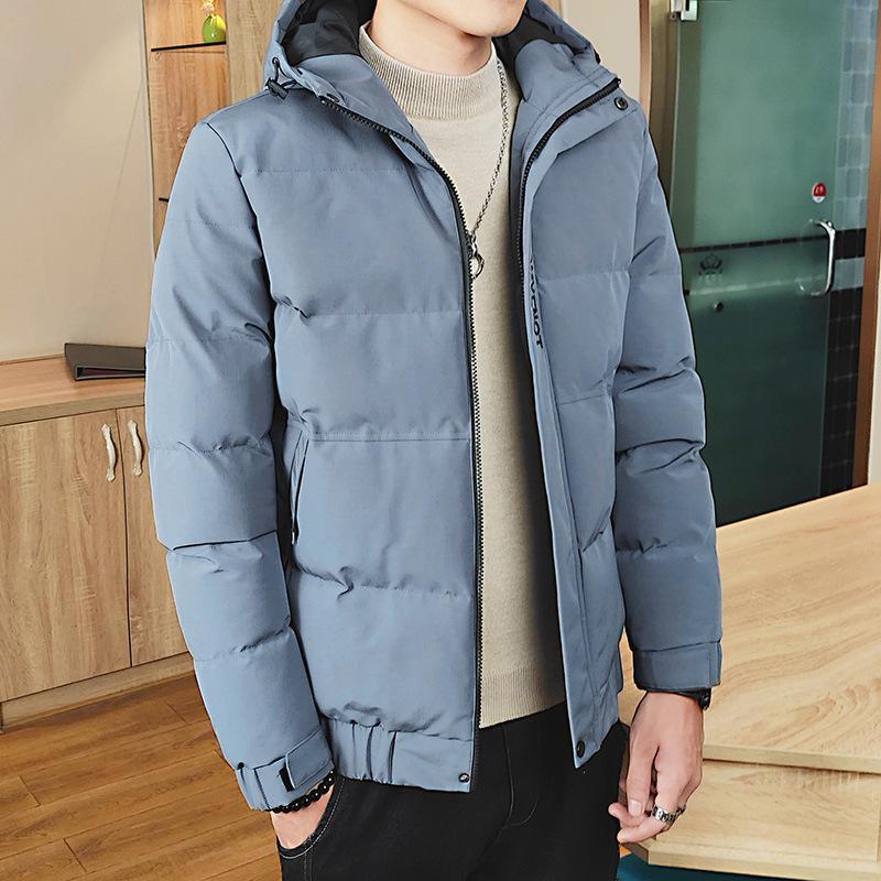 

2025 Men s Black Embroidered Cotton Jacket - Slim Fit Outdoor Casual Cold Protection With Free Shipping L темно-синього кольору