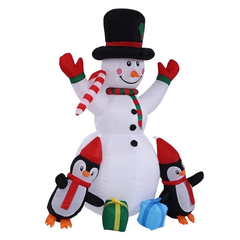 Christmas New 1.75M Two Penguin Snowman Inflatable Outdoor Decoration