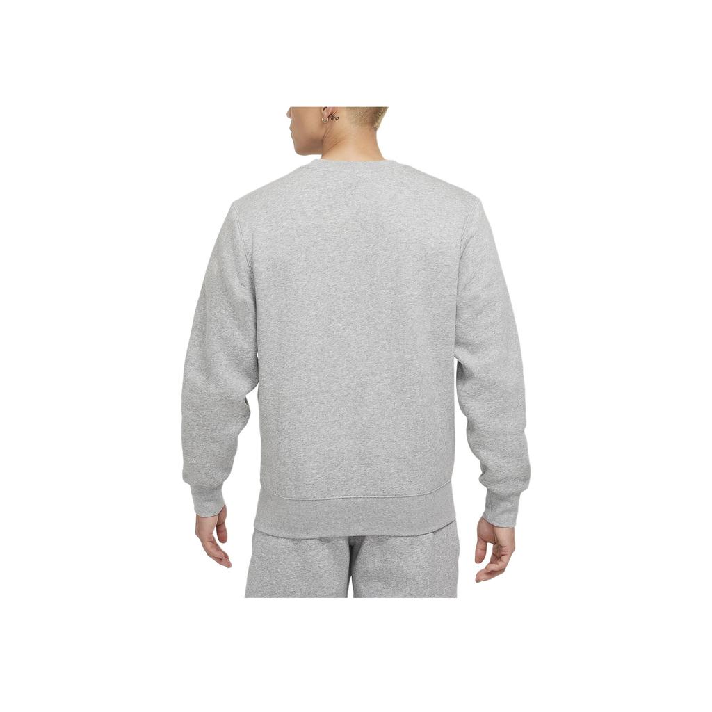 Nike Crew Neck Pullover Long Sleeve Letter Patch Sweatshirt Men Sweatshirt Gray FZ0880-063