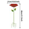 Bee Bath Flower Shaped Garden Stake Bird Water Feeder Outside Butterfly Drinking Station for Patio Backyard Porch Yard Lawn