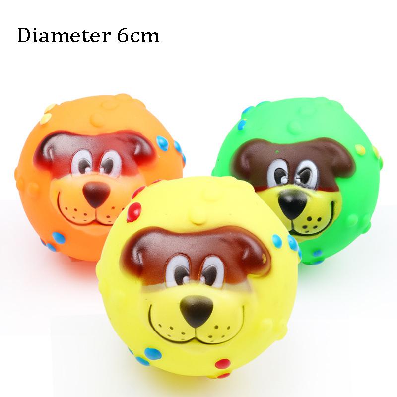 1 Stück Durchmesser 6cm Quietschender Haustier Hundeball Spielzeug für kleine Hunde Gummi Kauen Welpenspielzeug Hundezubehör Hundespielzeug Haustiere brinquedo cachorro