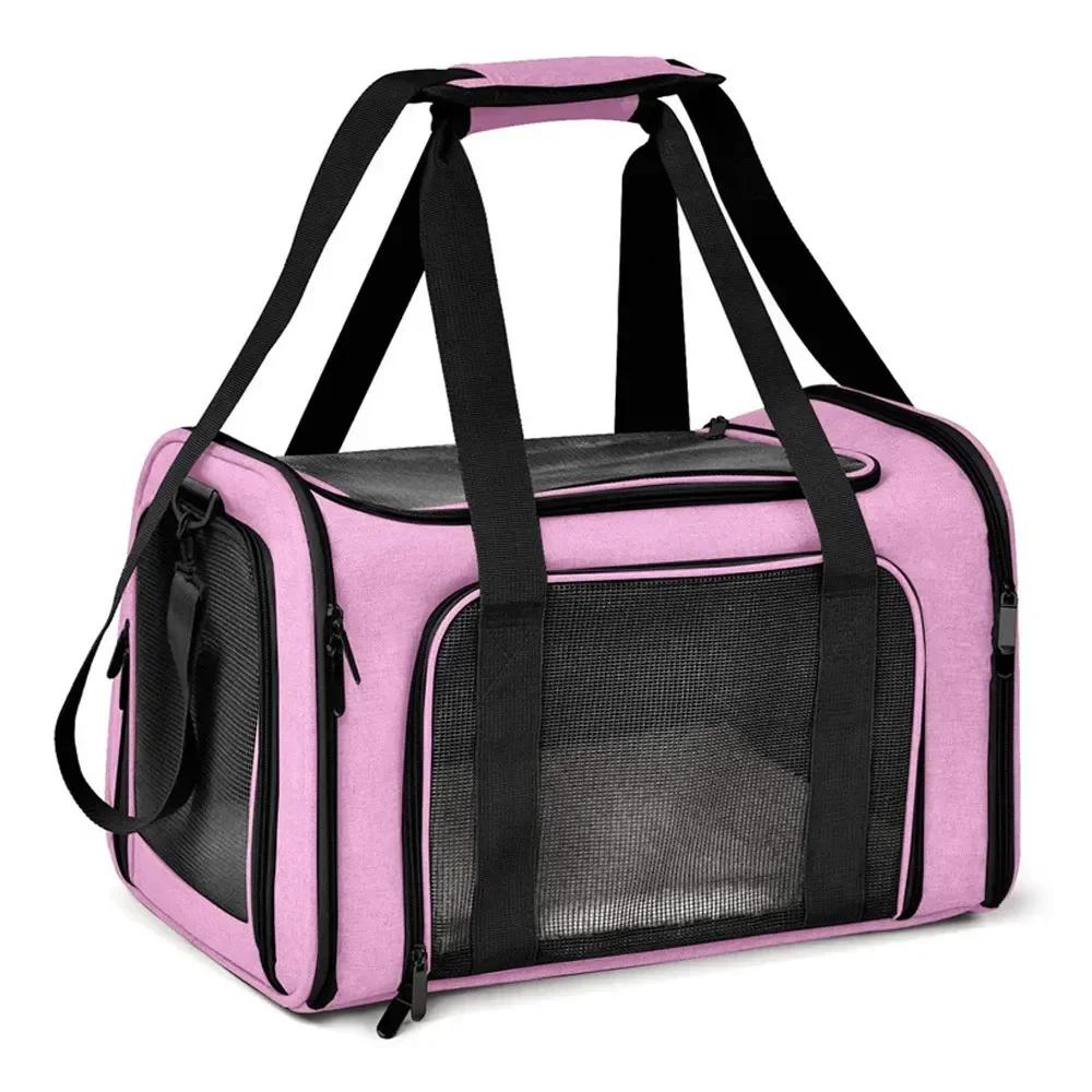 

Nice Pet Carriers Bag Breathable Foldable Bag Portable Cat Dog Carrier Bags Outgoing Outdoor Travel Pets Cats Handbag Safety Zippers L