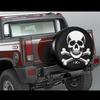 Single Pack Tire Cover Featuring A Skull Design, Made From Polyester, Suitable For Tires And Spare Tires Measuring 14", 15", 16"