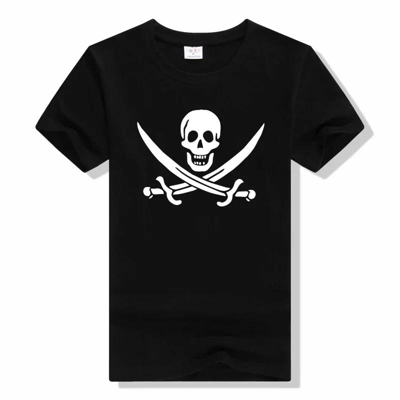 Calico Jack Sword Pirate Flag Jolly Roger Graphic T-Shirt Jolly Roger Pirate Flag t shirt sublime t shirt Short Sleeve t shirt S