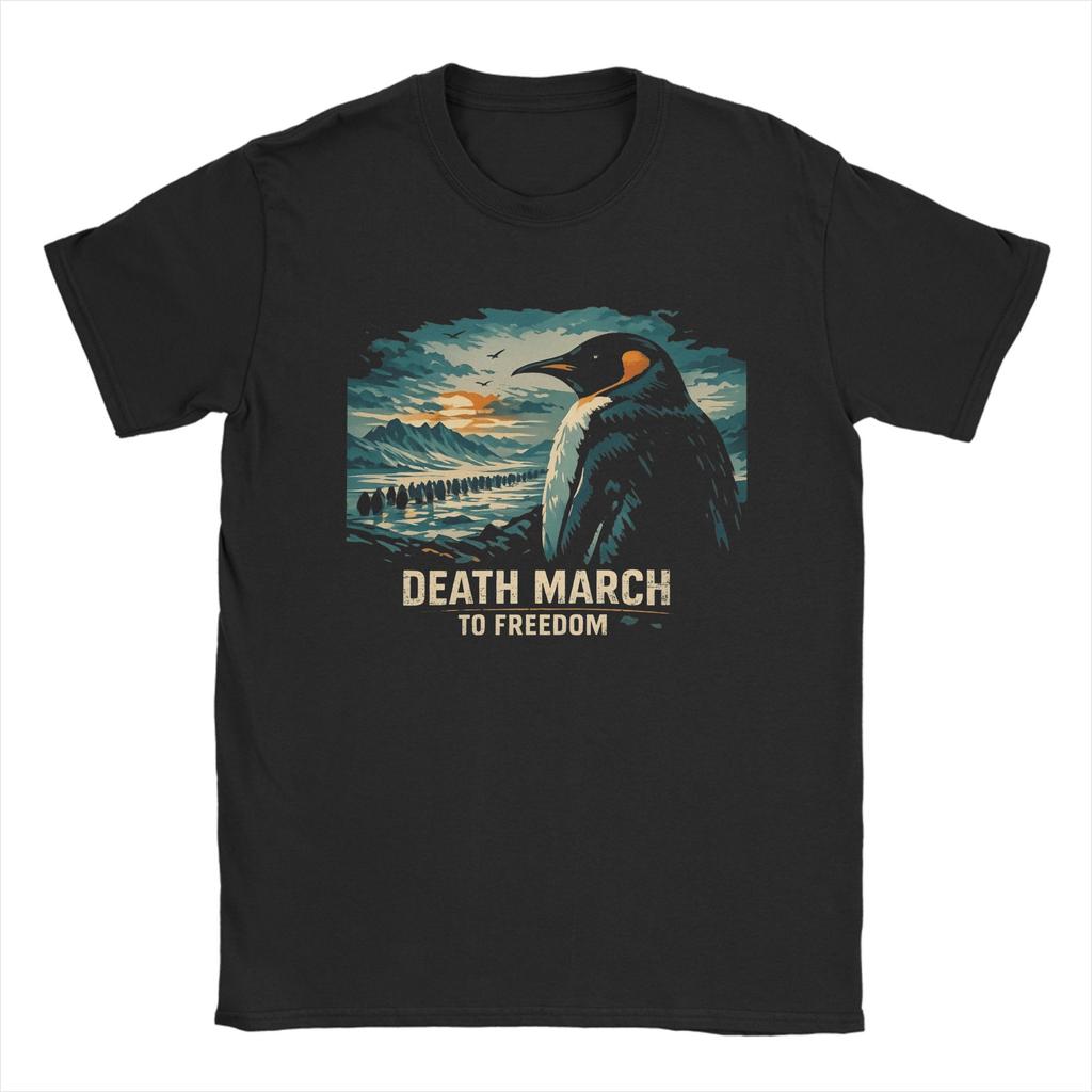Nihilist Penguin Mens T Shirt Vintage Tees Short Sleeve Round Neck TShirt Cotton 4XL 5XL 6XL Clothes