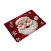 Water-absorbing Christmas Door Mat Santa Claus Design Christmas Decor Anti-slip Pad Gingerbread Man Pattern Door Carpet
