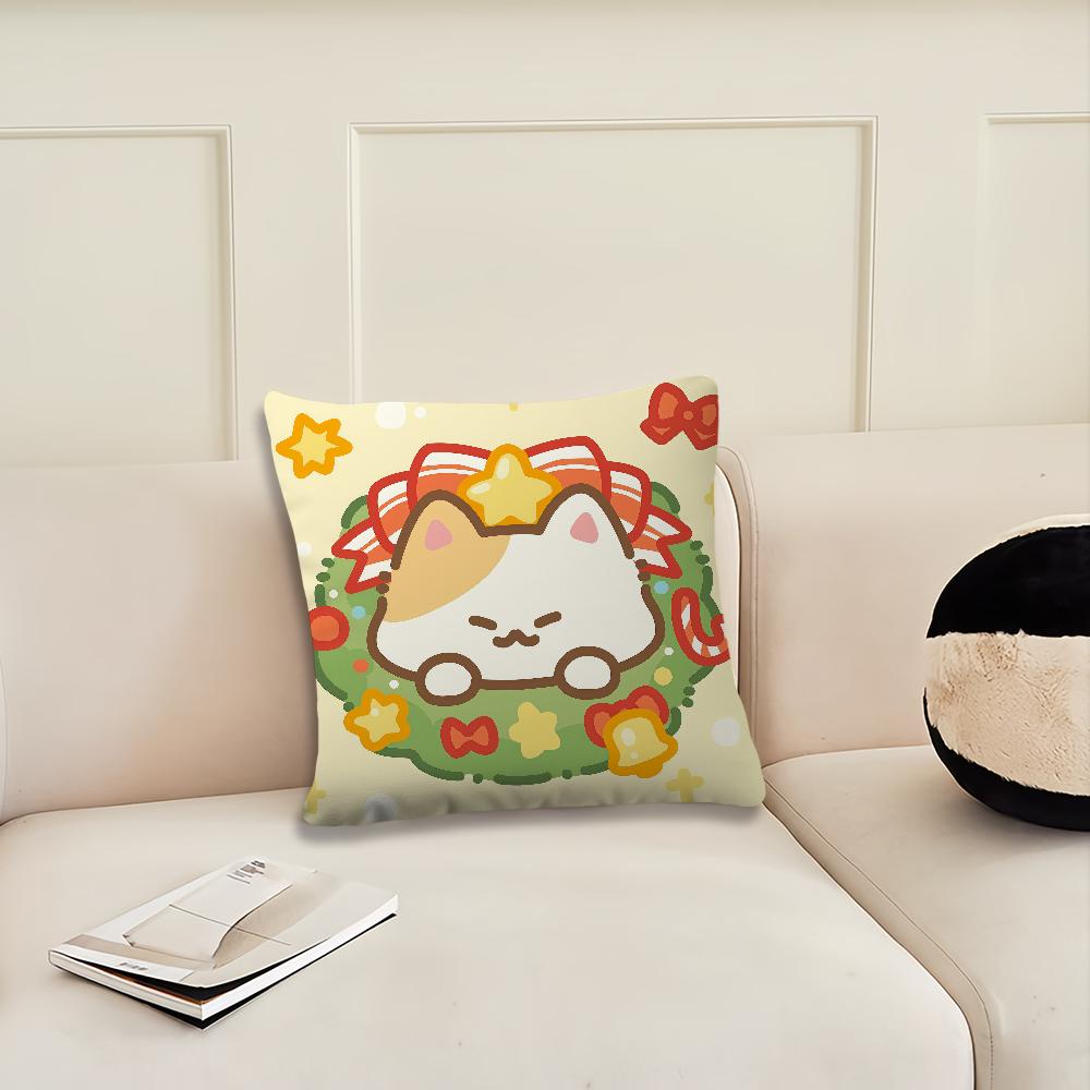 Christmas Cartoon Cat Gift cushion cover Pillow Cover Decoration Room Home Sofa living Office Car Nordic Simplicity