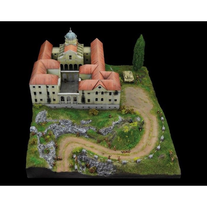 Maquette Diorama - Italeri - Montecassino Abbey 1944 - 1:72 - Enfants 14 Ans Et Plus - Bois Et Plastique