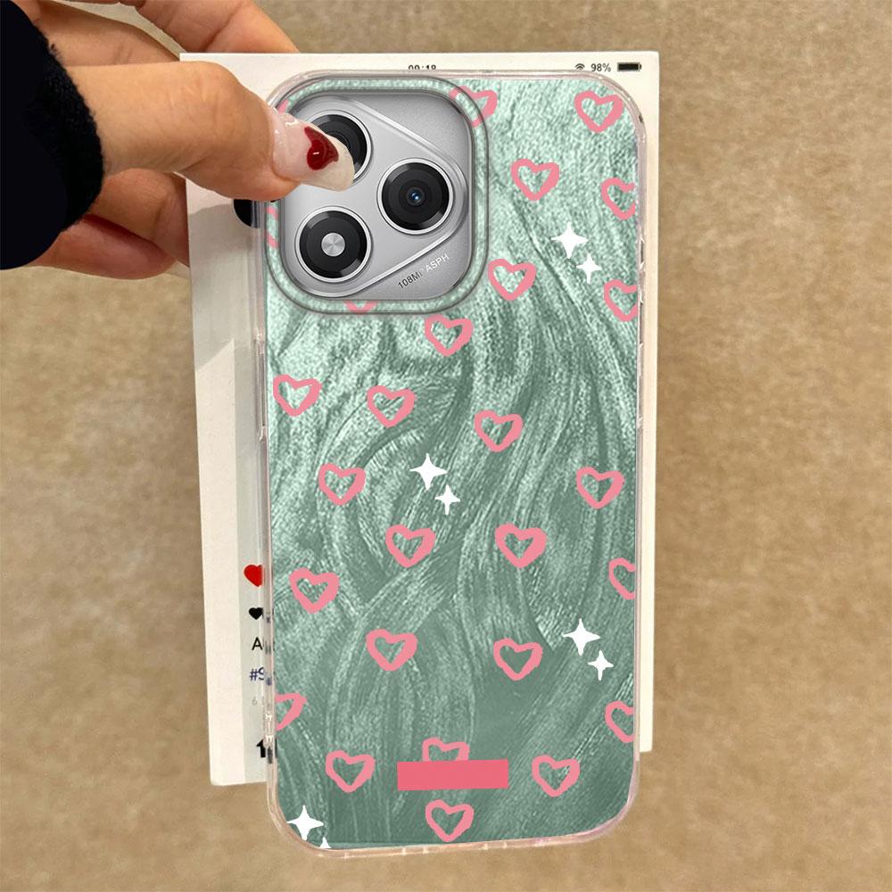 Cute Pink Love Heart Phone Cases for Honor 400 200 Pro Magic 6 7 5 Lite X9a X9b X9c X8b X8a X8c Shell Silicone Back Girls Cover