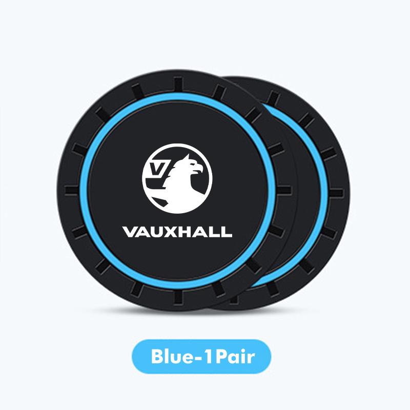 

2pcs Car Cup Pad Silicone Water Coaster Drink Cup Non-slip Mat For Vauxhall Corsa VXR Crossland Combo Life Astra Mokka Grandland