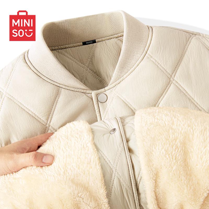 MINISO Men's Winter Plush Lined Padded Jacket