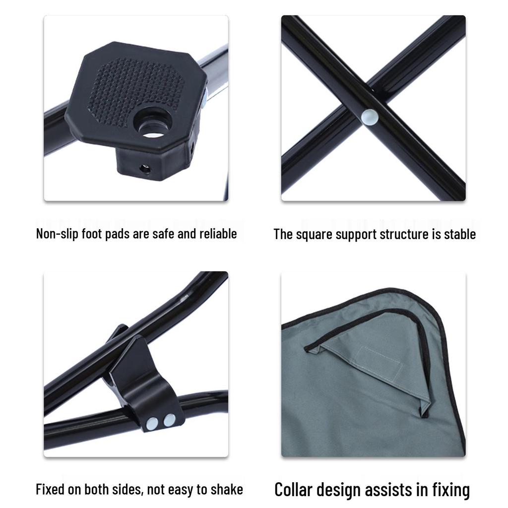 Portable Dog Camping Bed with Detachable, Washable Mesh Fabric & Iron Frame - Moisture-Proof & Breathable for All-Season Use