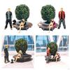 1/64 Miniature Model Street People Figures, Diorama Toys Supplies Scenery Tiny Scenes