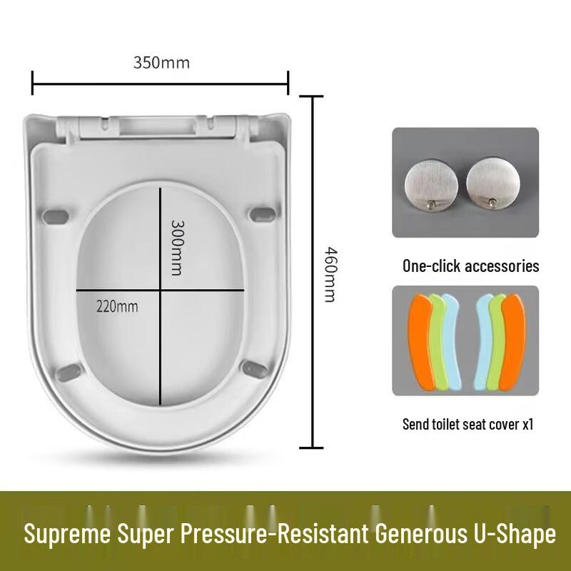 TLXT Quick-Install Pressure-Resistant Toilet Seat Cover