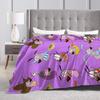 Super Warm Blanket Camping Courage Cowardlys Dog Throw Blanket Cartoon Flannel Bedspread For Bedroom Street Trend Sofa Bed Cover