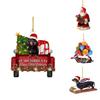Adorable 2023 New Christmas Dachshund Series Tree Ornament For Home And Car Decor