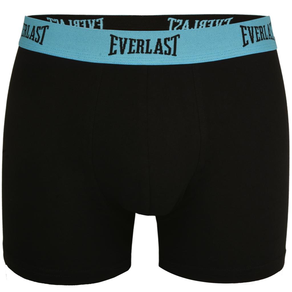 EVERLAST Men's Boxer Shorts Cotton Logo Black Set of 4