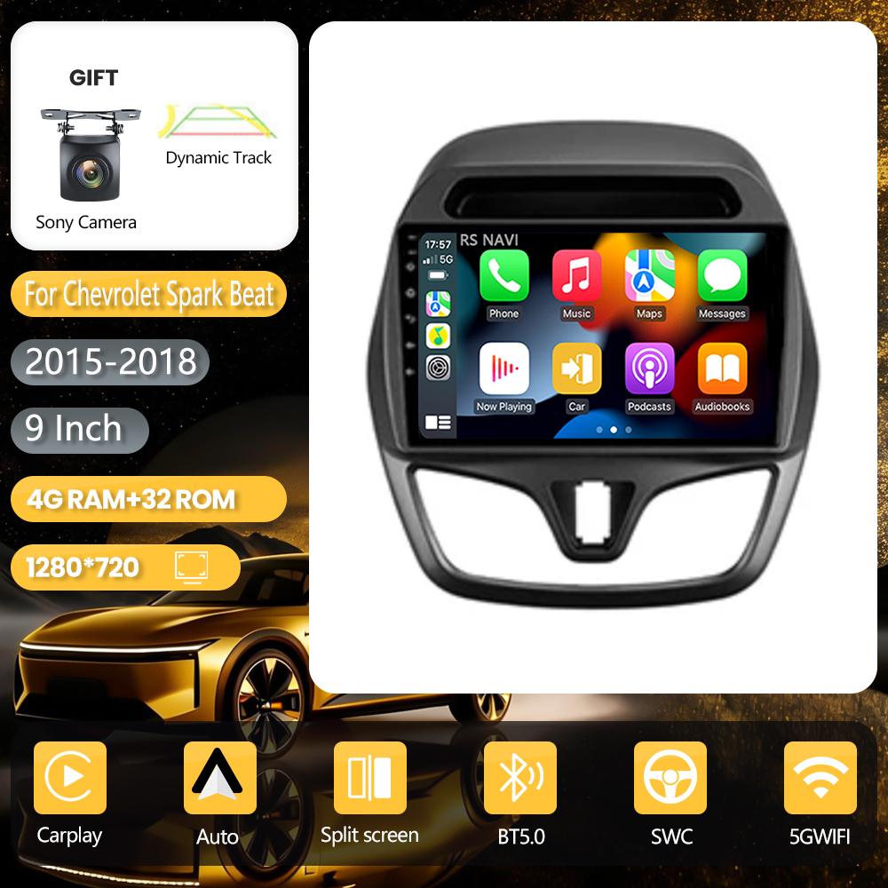 Android 16 for CHEVROLET Spark Beat 2015-2017 Carplay Auto Radio Multimedia Player Stereo 360° Camera App Control