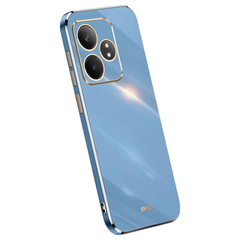 

XINLI для Realme GT Neo6 5G чехол TPU чехол для телефона точные вырезы гальванический дизайн Blue
