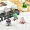 Retro Style Three Horses Metal Stand for Crystal Ball or Egg Carving Ornament