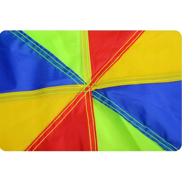 Parachute de jeu arc-en-ciel de 4 mètres pour enfants, Jouet d'activité de groupe en plein air, Jeu de parachute pour préscolaires, Fêtes, Cours de gymnastique, Matériau en nylon