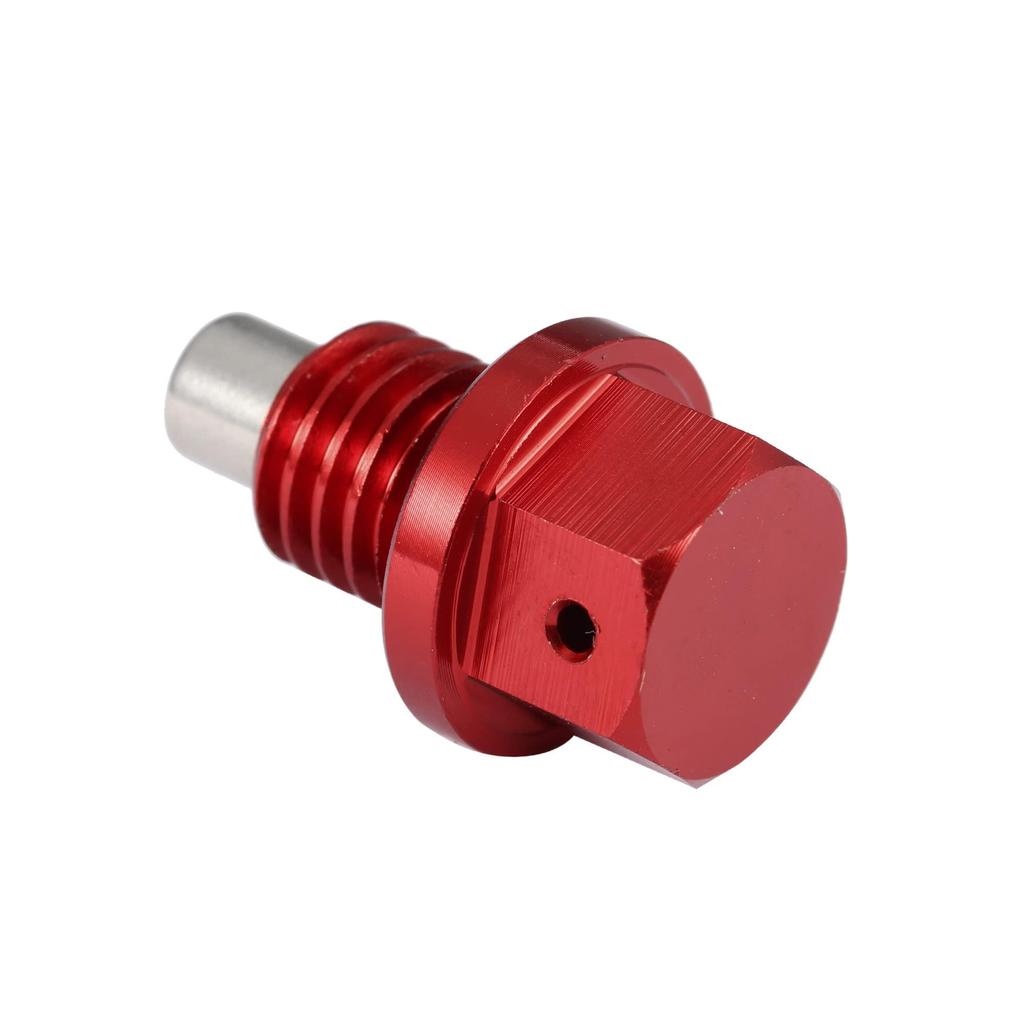 myoseya Car Engine Magnetic Drain Plug with Copper Washer Universal Extended Equipment Life Maintenance Efficient DIY Red x2pcs M12x1.75,28.8x19.4mm
