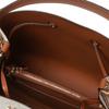 Michael Kors MK Mercer Gallery Bucket Vintage Drawstring Color Block Canvas And Leather Tote Bag Women Bags White Brown 30F9GZ5L6B-149
