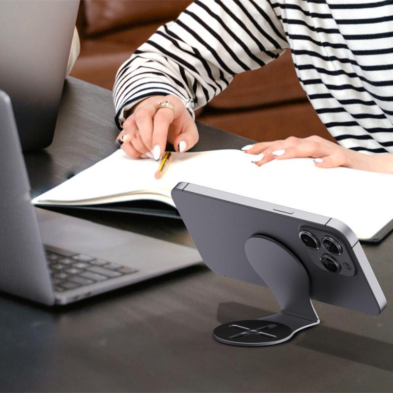 Magnetic Laptop Side Mount Phone Holder for MagSafe Stand Car Holder Adjustable Folding Support Display Expansion Bracket