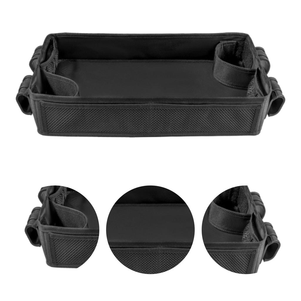 Foldable Thickened Snack Tray with Cup Holder Mesh Pockets Double Sided Stroller Tray for Wonderfold Wagon W4 Accessories