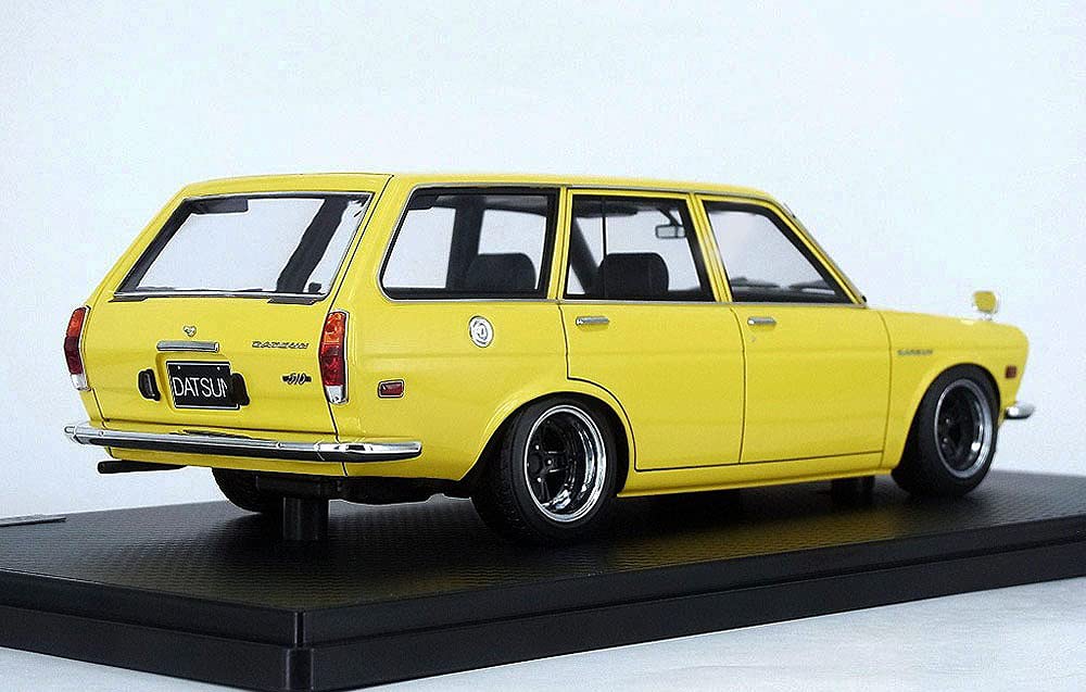 TK Company ignition model Datsun Bluebird Wagon Yellow Finished Product IG2222 1/18 (510)