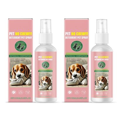 2 Bottle 100ml AntiChew Dog Sprayer Bitter  Solution for Stopping Pet from Chewing On Furniture and Household Items
