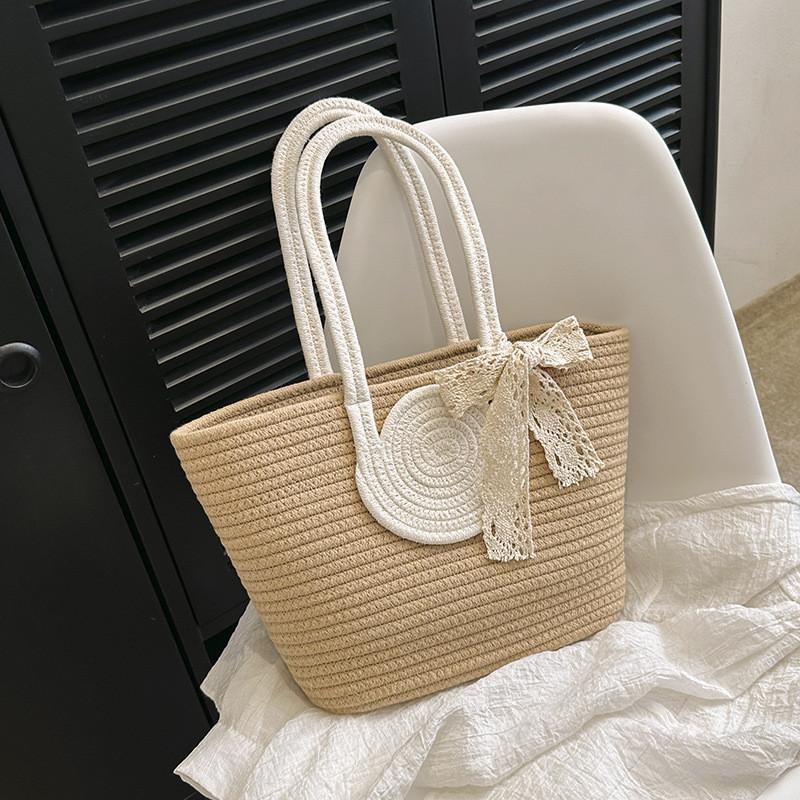 Stylish Large Capacity Woven Tote Bag For Women Perfect For Summer Casual Outings