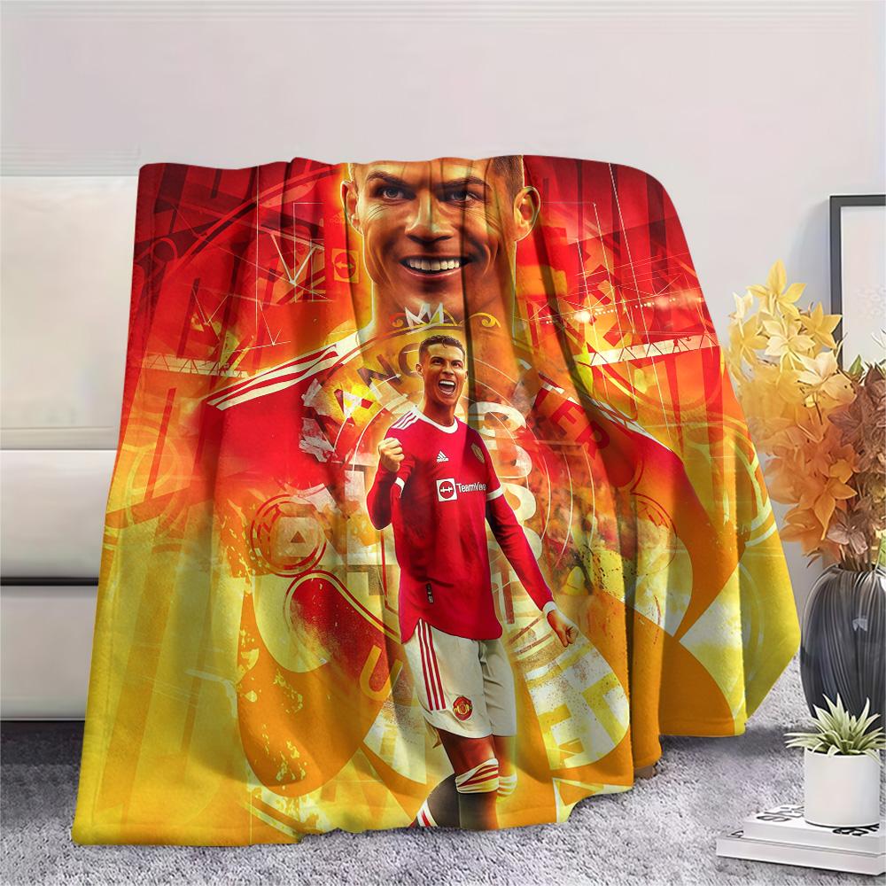 Cristiano Ronaldo Flannel Blanket, High quality Comfortable for All Seasons, Home Decor, Warmth and Comfort