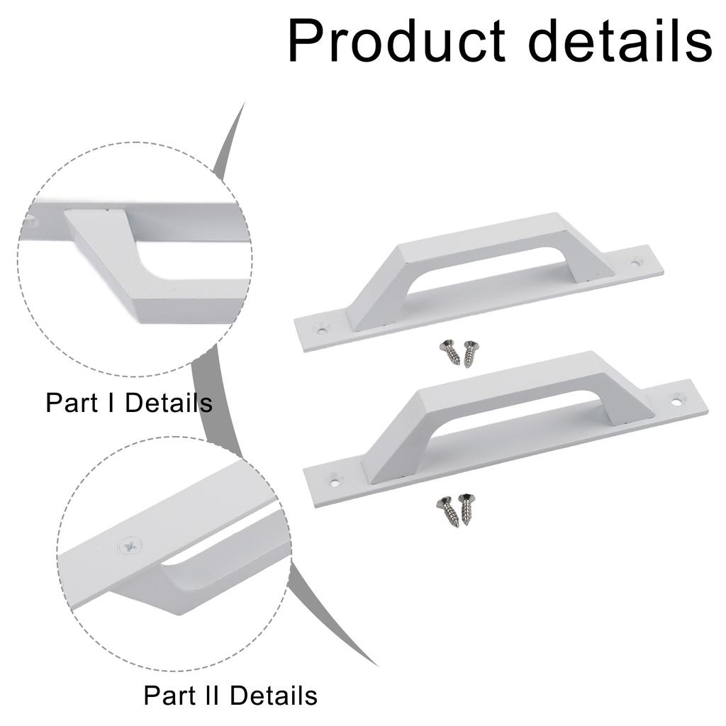 2PCS Sliding Door Pull Handles for Barn Doors Sheds Garages Made from Aluminum Alloy Heavy Duty with Ergonomic Design