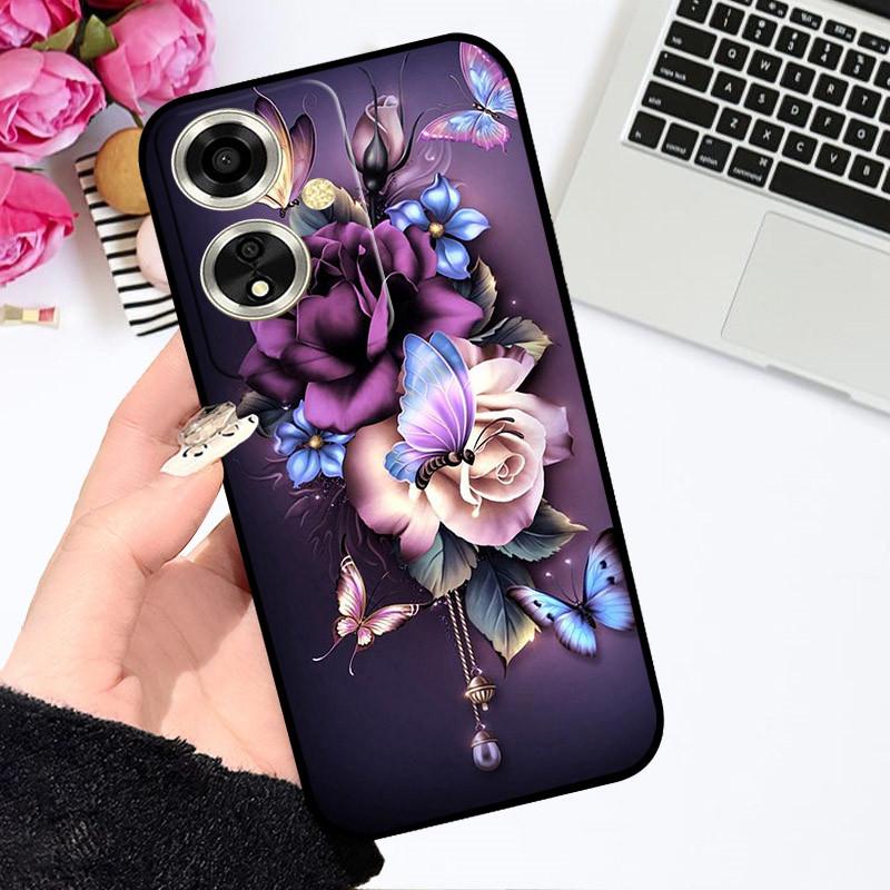 For OPPO A79 5G Case For OPPO A79 Cover Funda Coque Flower Painted Cartoon Silicone Soft TPU Phone Bumper For OPPO A79 5G Covers