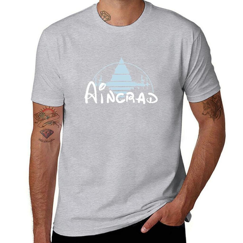 Aincrad T-Shirt Kawaii Clothes Aesthetic Clothes Sweat Funny T Shirts for Men