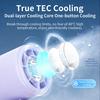 Ultra High Speed Portable Handheld Fan Semiconductor Ice Compress Cooling 100-Speed Stepless Rechargeable Mini Fan for Travel