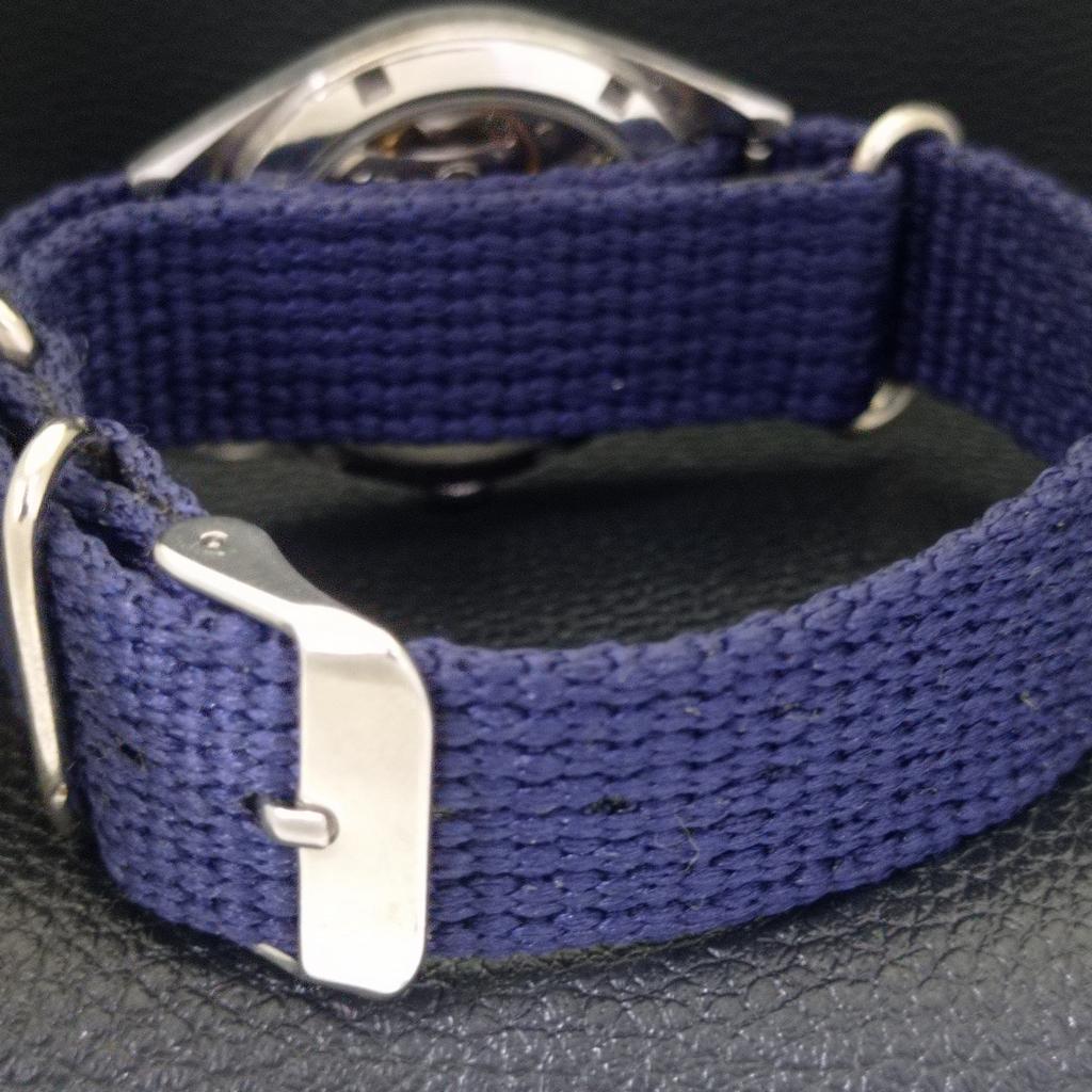 HAND-WINDING VINTAGE HMT JANATA INDIAN MENS ARABIC BLUE DIAL WATCH a703039-1 R212-a703039